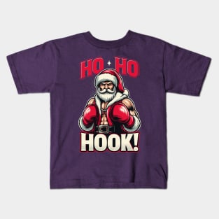 Ho, Ho, Hook - Boxing Santa Kids T-Shirt